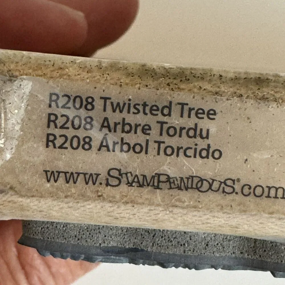 Stampendous Twisted Tree R208 Halloween 5.25x4in Rubber Stamp Wood Back 2014
